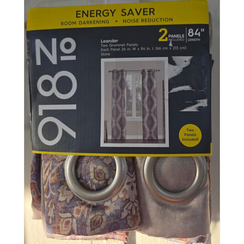 Lichtenberg Leander Room Darkening Curtain Panels 2-Pack 84"